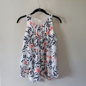 NWT Daniel Rainn | Floral Lace Back Tank